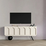 Дизайнерский комод с фактурным фасадом и чёрной ножкой в форме шара Samanta варинант исполнения - 3 | Loft Concept в Нижнем Новгороде