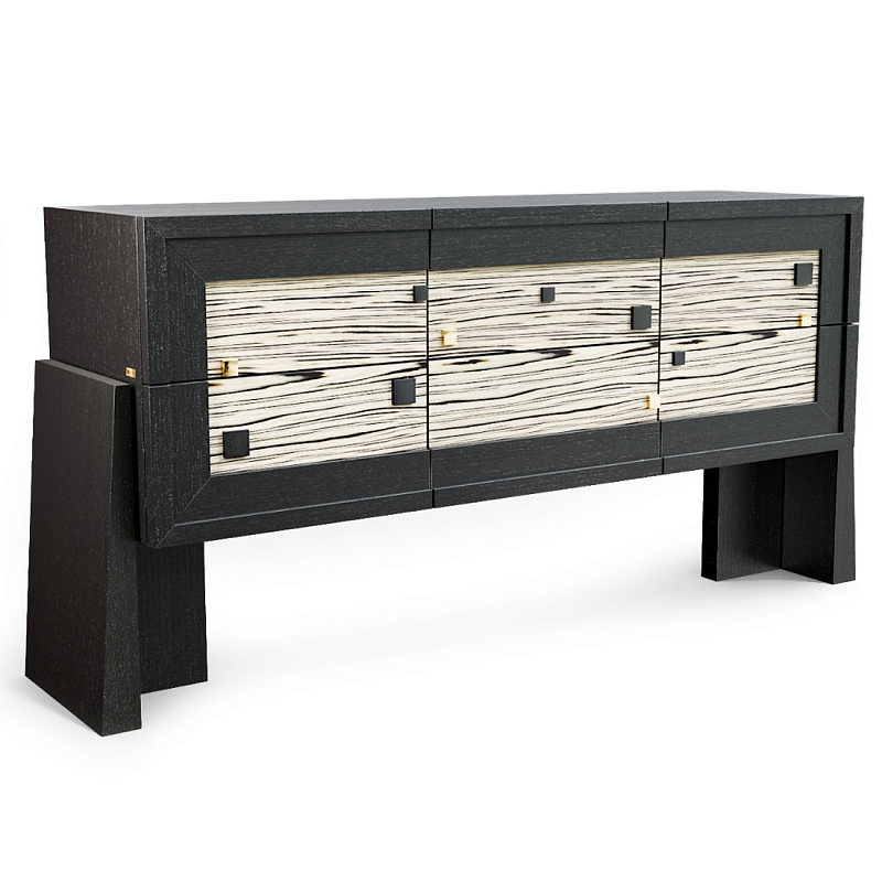 Дизайнерский Комод Tlaloc  Черный матовый Бежевый в Нижнем Новгороде | Loft Concept 