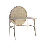 Письменный стол с круглой плетёной панелью для крепления заметок Allegory варинант исполнения - 1 | Loft Concept в Нижнем Новгороде