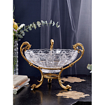 Чаша из прозрачного рельефного стекла на бронзовой подставке Eden Garden варинант исполнения - 4 | Loft Concept в Нижнем Новгороде