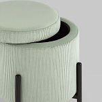 Светло-зеленый пуф на черных ножках SANJAY варинант исполнения - 3 | Loft Concept в Нижнем Новгороде