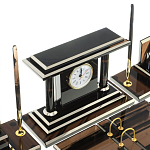 Настольный письменный набор с часами из природного камня обсидиана Team leader варинант исполнения - 5 | Loft Concept в Нижнем Новгороде