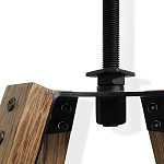 Барный стул со спинкой и металлической подставкой на 4-х деревянных ножках Зеленый Велюр Vendramin Chair варинант исполнения - 6 | Loft Concept в Нижнем Новгороде