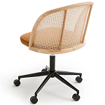 Офисное кресло из велюра и ротанга Eilwen Rattan Wicker Chair варинант исполнения - 3 | Loft Concept в Нижнем Новгороде