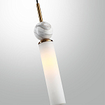 Подвесной светильник с цилиндрическим матовым плафоном и декоративным шаром из камня Orb Essence варинант исполнения - 5 | Loft Concept в Нижнем Новгороде