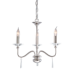 Люстра цвета никель с прозрачными стеклянными подвесками в форме капель Elstead Lighting варинант исполнения - 8 | Loft Concept в Нижнем Новгороде