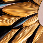 Зеркало-солнце в раме золотого и черного цвета Rays of Peace варинант исполнения - 2 | Loft Concept в Нижнем Новгороде