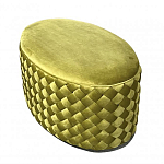 Пуф овальный плетеный оливкового цвета Pool Woven Velour варинант исполнения - 3 | Loft Concept в Нижнем Новгороде