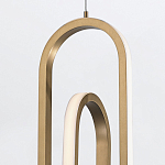 Подвесной светильник золотого цвета с двумя вытянутыми овальными рамками в форме скрепки Eurofase варинант исполнения - 4 | Loft Concept в Нижнем Новгороде