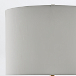 Настольная лампа белого цвета с фарфоровым основанием и латунными акцентами и тканевым абажуром Currey & Company варинант исполнения - 2 | Loft Concept в Нижнем Новгороде