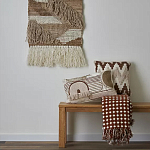 Чехол на подушку с вышивкой в виде геометрических узоров Beige Calista Rect варинант исполнения - 6 | Loft Concept в Нижнем Новгороде