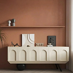 Дизайнерский комод с фактурным фасадом и чёрной ножкой в форме шара Samanta варинант исполнения - 4 | Loft Concept в Нижнем Новгороде