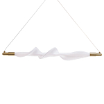 Люстра горизонтальная с волнистым белым плафоном Golden Swirl варинант исполнения - 1 | Loft Concept в Нижнем Новгороде