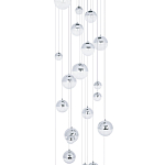 Каскадная люстра с плафонами в виде хрустальных сфер Esme Sphere Crystal Chrome Cascade Chandelier 25 варинант исполнения - 2 | Loft Concept в Нижнем Новгороде
