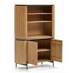 Буфет высокий из дерева манго и металла с открытыми полками и 2-мя дверцами Toinette варинант исполнения - 2 | Loft Concept в Нижнем Новгороде