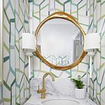 Зеркало в ассиметричной золотой раме Mirror of Aragorn варинант исполнения - 3 | Loft Concept в Нижнем Новгороде