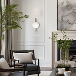 Бра с золотым основанием и белым плафоном в форме шара Bubble варинант исполнения - 6 | Loft Concept в Нижнем Новгороде