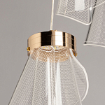 Люстра каскадная с 10-ю прозрачными плафонами Wave Line варинант исполнения - 10 | Loft Concept в Нижнем Новгороде