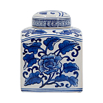 Ваза с крышкой в китайском стиле Oriental Blue & White Ornament Vases варинант исполнения - 2 | Loft Concept в Нижнем Новгороде