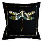 Подушка декоративная стрекоза сине-зелёный орнамент Ikat Pattern варинант исполнения - 1 | Loft Concept в Нижнем Новгороде