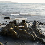 Дизайнерский круглый кофейный стол из металла с мраморным декором PANNA COTTA Coffee Table варинант исполнения - 2 | Loft Concept в Нижнем Новгороде