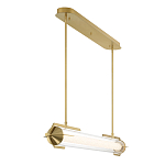 Подвесной светильник линейный золотого цвета с длинной цилиндрической стеклянной трубкой Eurofase варинант исполнения - 4 | Loft Concept в Нижнем Новгороде