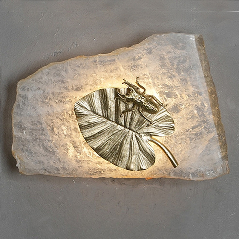 Бра Декоративный лист Glacial Fragment Медь Прозрачный Бра Декоративный лист Glacial Fragment Медь Прозрачный в Нижнем Новгороде | Loft Concept