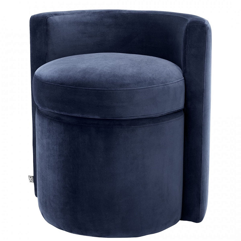 Кресло Eichholtz Stool Arcadia midnight blue Темно-синий в Нижнем Новгороде | Loft Concept 