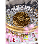 Чаша из прозрачного стекла с ручками и ободком из бронзы Eden Garden варинант исполнения - 4 | Loft Concept в Нижнем Новгороде