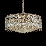 Люстра круглая с хрустальными подвесками на золотистом каркасе Roul Crystal Light варинант исполнения - 7 | Loft Concept в Нижнем Новгороде