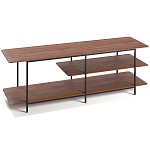 ТВ-тумба с полками из массива ореха Derick Wooden TV Stand варинант исполнения - 2 | Loft Concept в Нижнем Новгороде