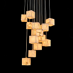 Люстра подвесная с квадратными плафонами из натурального камня Glowing Spheres варинант исполнения - 1 | Loft Concept в Нижнем Новгороде