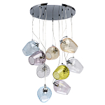 Люстра каскадная с 9-ю разноцветными стеклянными плафонами Kaleido варинант исполнения - 2 | Loft Concept в Нижнем Новгороде