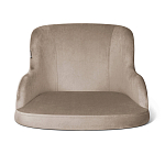 Барный стул со спинкой и подлокотниками на 4-х коричневых ножках Бежевый Велюр Ava Charm варинант исполнения - 2 | Loft Concept в Нижнем Новгороде