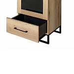 Шкаф-витрина в стиле лофт с чёрной стеклянной дверью Urban Style Space варинант исполнения - 4 | Loft Concept в Нижнем Новгороде