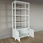 Стеллаж со стеклянными полками Elsa Dreams White варинант исполнения - 5 | Loft Concept в Нижнем Новгороде