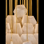 Люстра с фигурными подвесками из натурального камня Glowing Spheres варинант исполнения - 4 | Loft Concept в Нижнем Новгороде