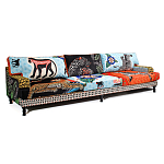 Большой Трехместный Диван с цветным принтом Qalakabusha Large Sofa варинант исполнения - 2 | Loft Concept в Нижнем Новгороде