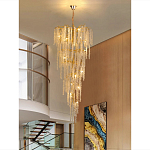 Люстра многоярусная с каркасом из металла и прозрачными подвесками FAIRYTREE Light варинант исполнения - 6 | Loft Concept в Нижнем Новгороде