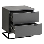 Тумба прикроватная цвета графит с ящиками Strict Lines варинант исполнения - 4 | Loft Concept в Нижнем Новгороде