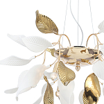 Люстра подвесная с белыми матовыми и золотыми глянцевыми листьями Wintery flovers варинант исполнения - 3 | Loft Concept в Нижнем Новгороде