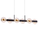 Линейный подвесной светильник с круглыми плафонами и золотистыми акцентами Aurelia Circles варинант исполнения - 1 | Loft Concept в Нижнем Новгороде