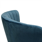 Барный стул со спинкой на 4-х деревянных ножках Синий Велюр Ava Charm варинант исполнения - 5 | Loft Concept в Нижнем Новгороде