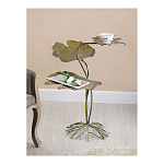 Столик приставной с тремя столешницами Тропические листья Tropical Forest gold варинант исполнения - 5 | Loft Concept в Нижнем Новгороде