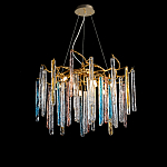 Люстра на подвесе с каркасом из металла и цветными подвесками из стекла Droplet Chandelier варинант исполнения - 3 | Loft Concept в Нижнем Новгороде