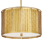 Люстра с золотым фактурным каркасом и тканевым абажуром Lustery Gold варинант исполнения - 2 | Loft Concept в Нижнем Новгороде