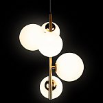 Подвесной светильник с 5-ю белыми шарообразными плафонами Bubble Chandelier варинант исполнения - 4 | Loft Concept в Нижнем Новгороде