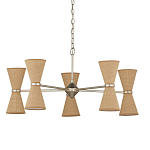 Люстра серебряного цвета с тканевыми абажурами Loft Rope Light варинант исполнения - 2 | Loft Concept в Нижнем Новгороде