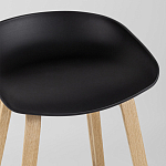 Барный стул на ножках из натурального дерева Boras Black варинант исполнения - 7 | Loft Concept в Нижнем Новгороде