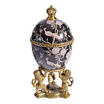 Шкатулка в форме яйца на величественных львах из фарфора с бронзовыми элементами Eden Garden варинант исполнения - 1 | Loft Concept в Нижнем Новгороде